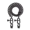 Black Steel Adjustable Nipple Clamps with Chain