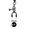 Black Steel Adjustable Nipple Clamps with Chain