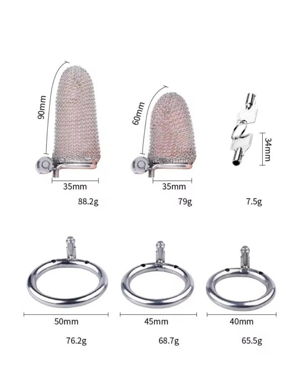 img_7745 Desire Chainmail Steel Chastity Cage