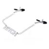 Word Charm Nipple Clamps with Adjustable Tension Chain -Customizable