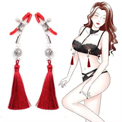 Shadow Blossom Red  Nipple Clamps