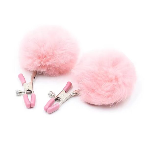 Velvet Vixen Marabou Nipple Clamps