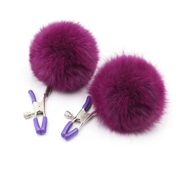Velvet Vixen Marabou Nipple Clamps
