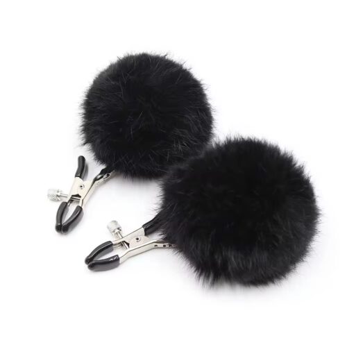 Velvet Vixen Marabou Nipple Clamps