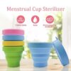 Collapsible Silicone Menstrual Cup Sterilizer & Travel Case