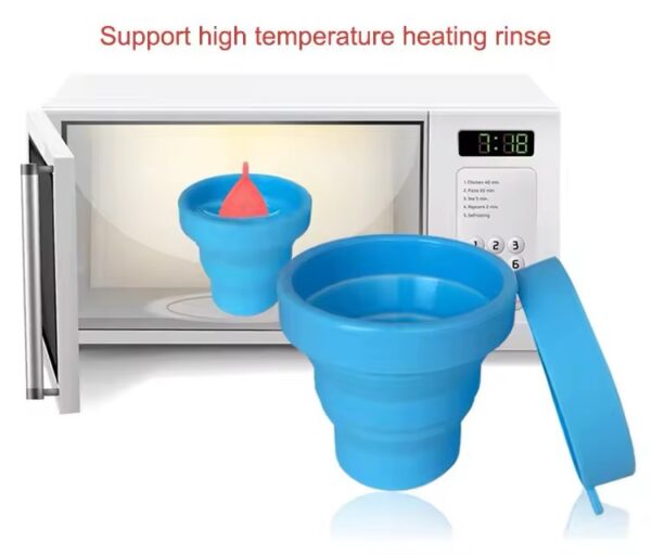 Collapsible Silicone Menstrual Cup Sterilizer & Travel Case