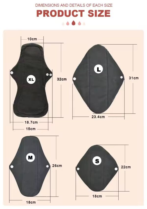 img_8124 Eco-Friendly Washable Bamboo Charcoal Menstrual Cloth Pads