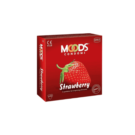 Moods Strawberry Flavoured Condoms – Pack of 3