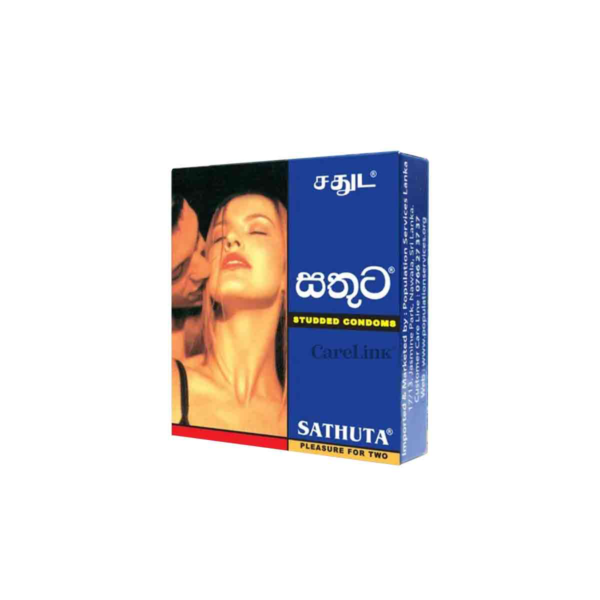 Sathuta Studded Condoms – Pleasure for Two (Pack of 3)